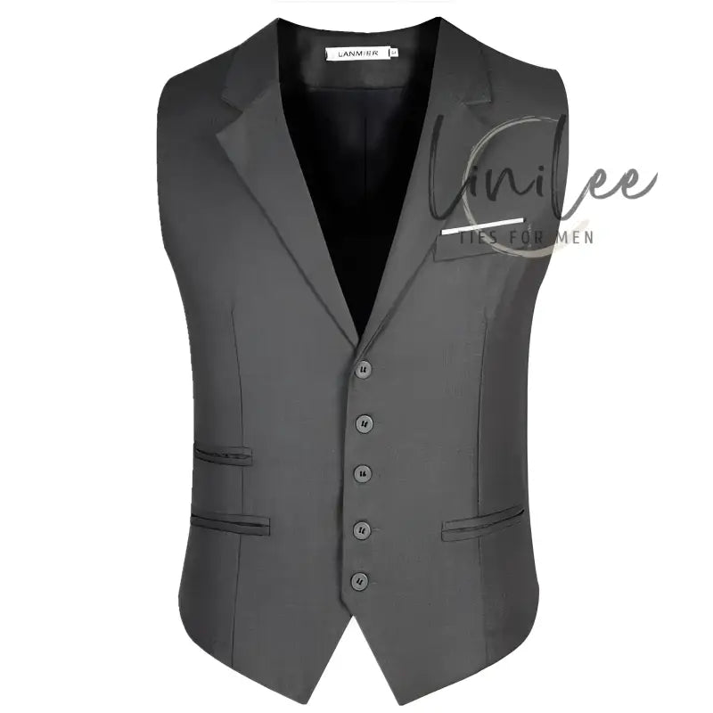 Gray buttoned vest.