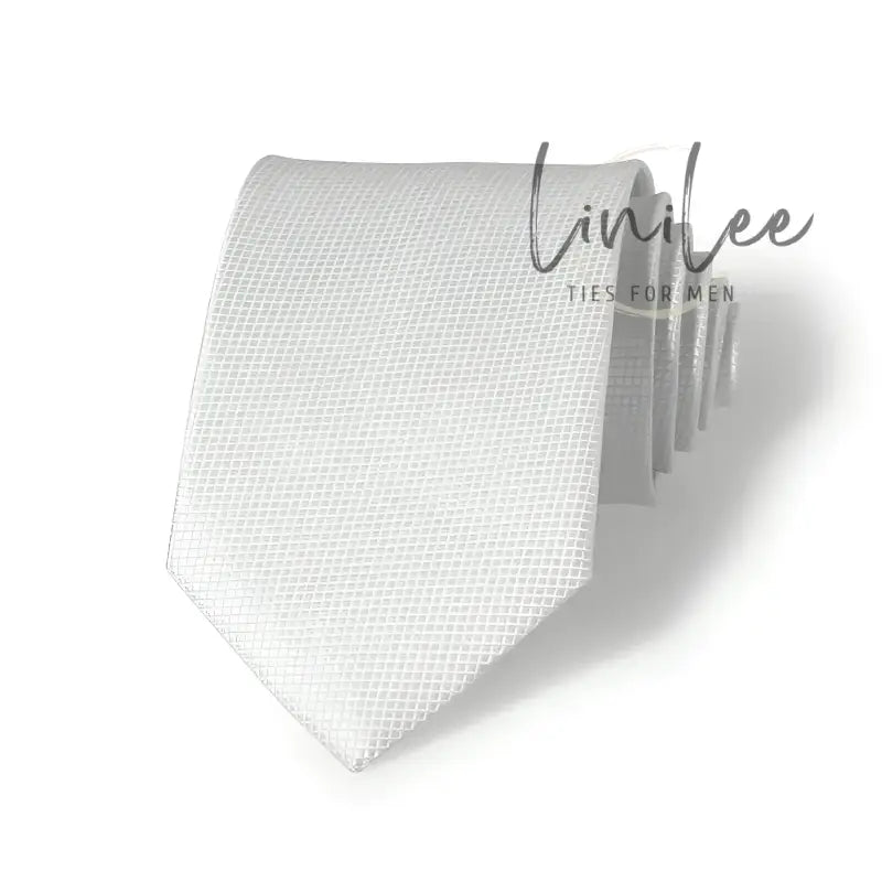 White textured necktie.