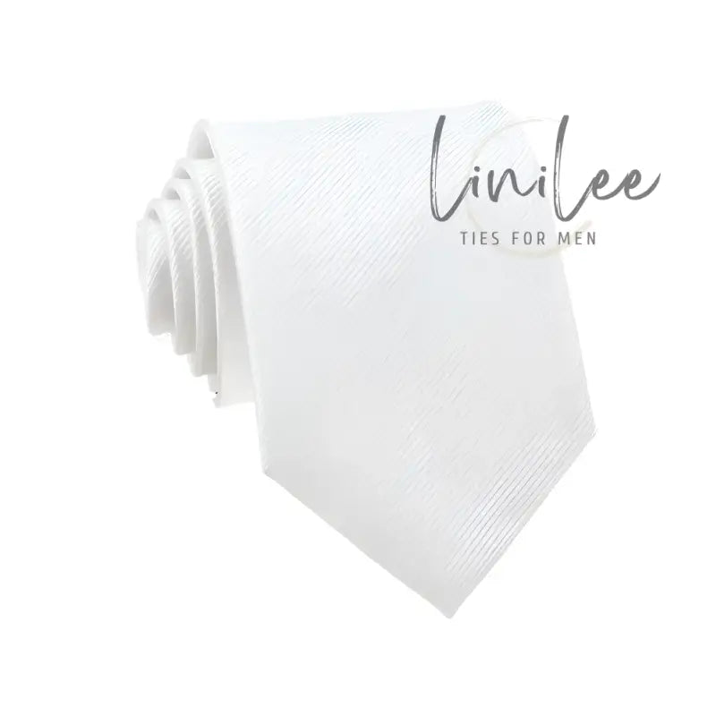 Rolled white necktie.