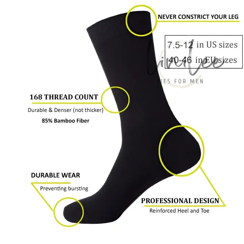 Black bamboo sock.