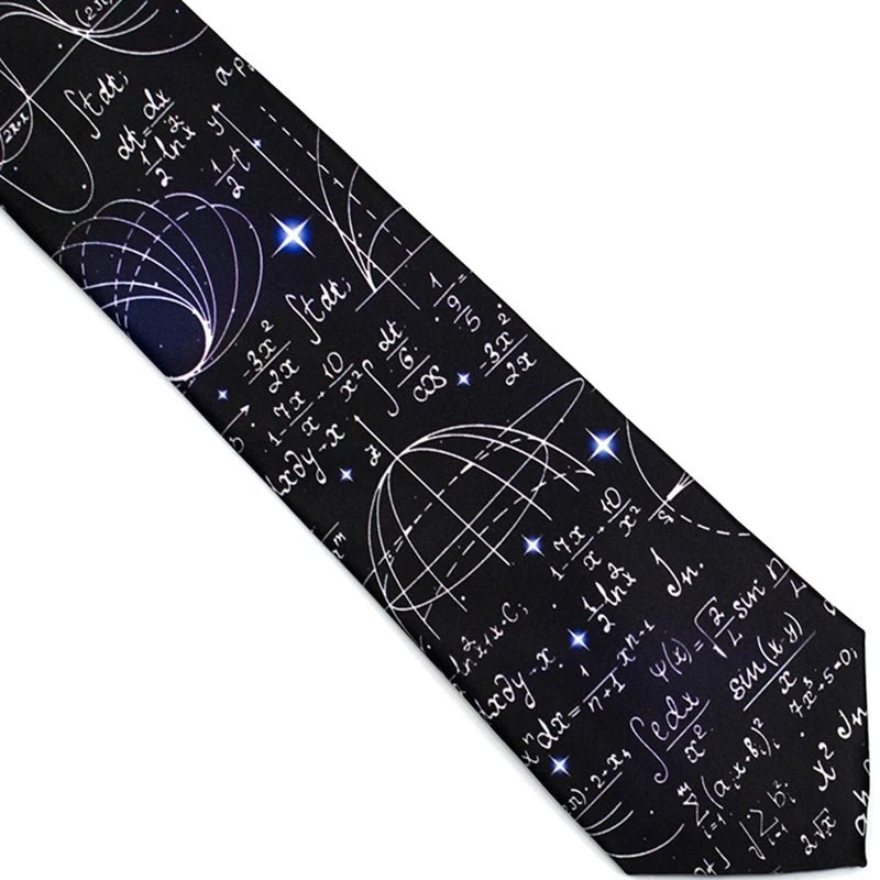 Math Genius Tie black white - linilee