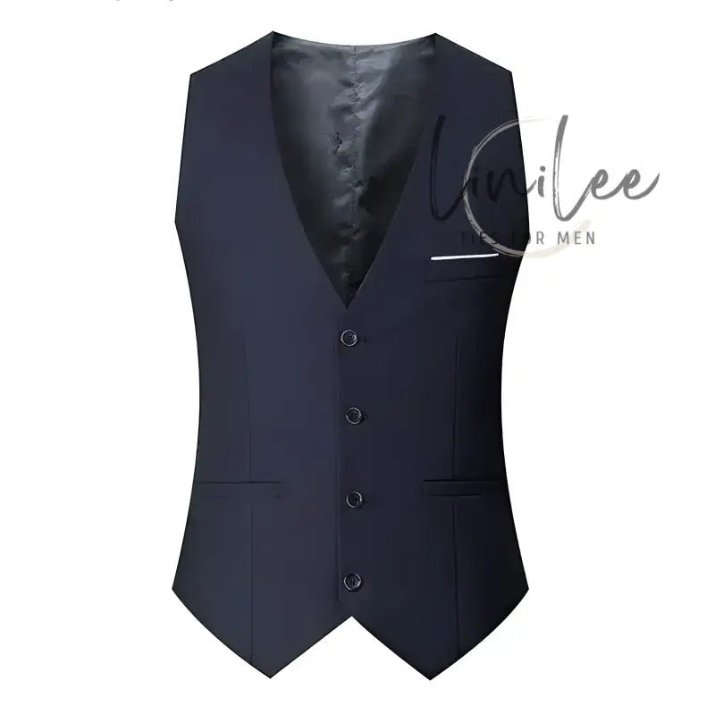 Navy blue men’s vest.