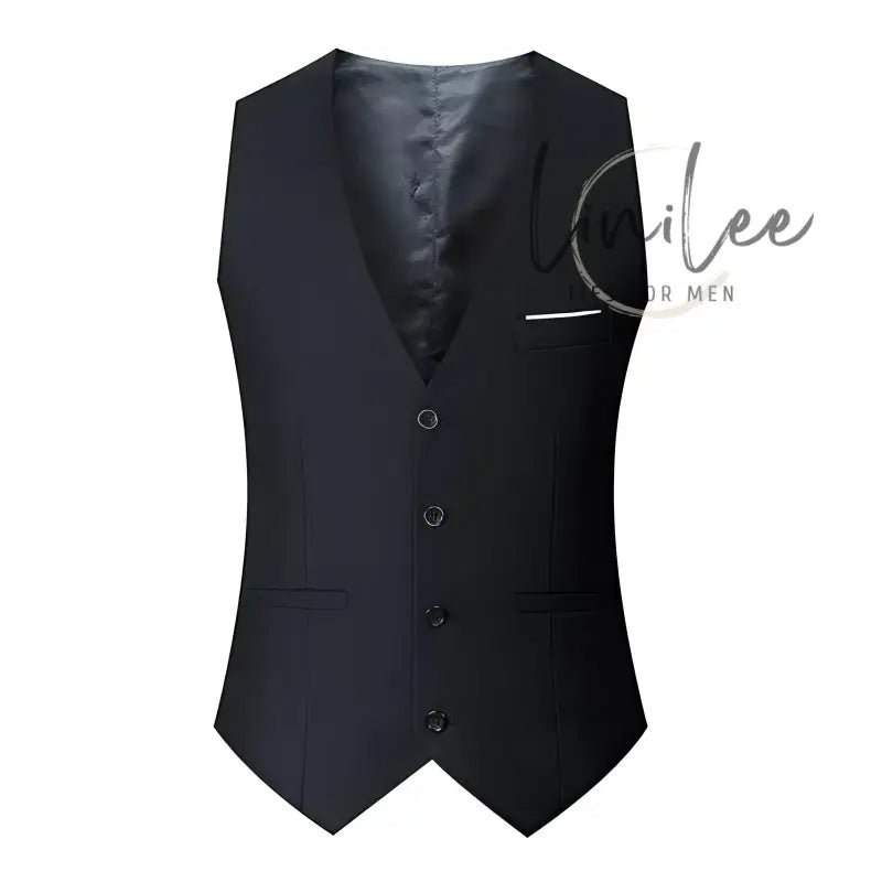 Black formal vest.