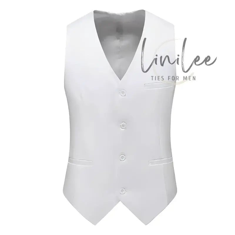 White buttoned vest.