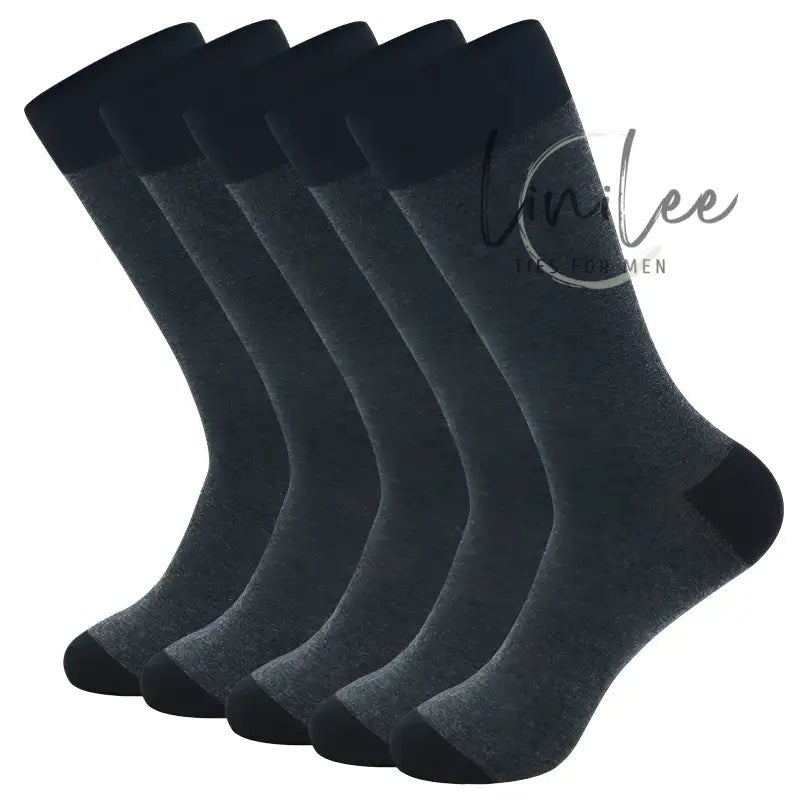 Six dark gray socks.