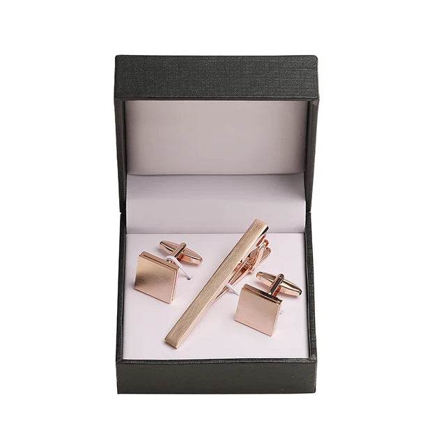 Cufflinks and clips set