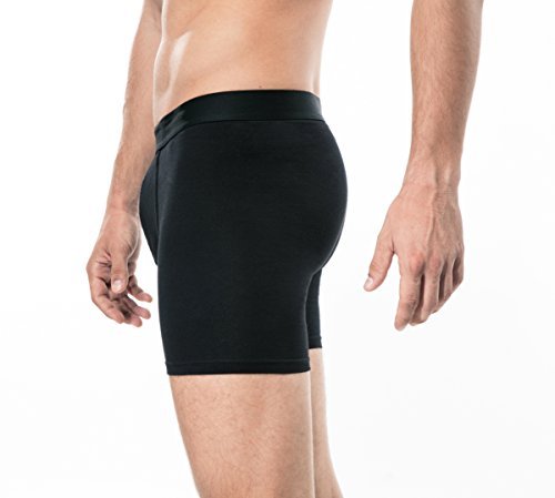 2pcs Boxer Brief S Black A387 - 001 - linilee