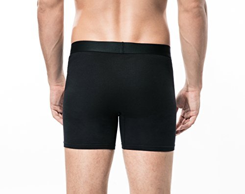2pcs Boxer Brief S Black A387 - 001 - linilee
