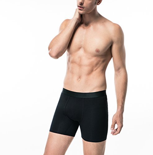 2pcs Boxer Brief S Black A387 - 001 - linilee