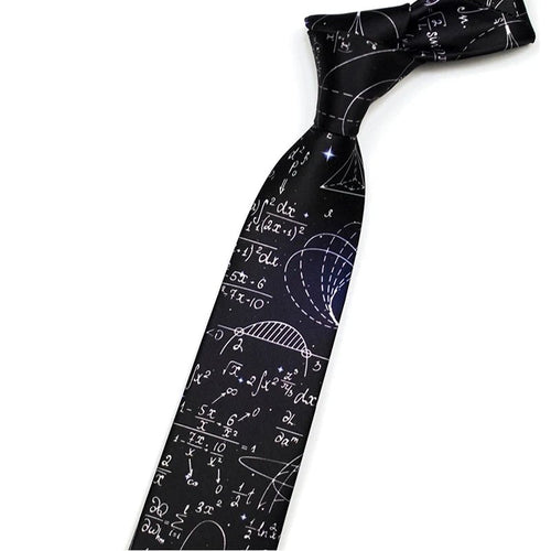 Math Genius Tie black white - linilee