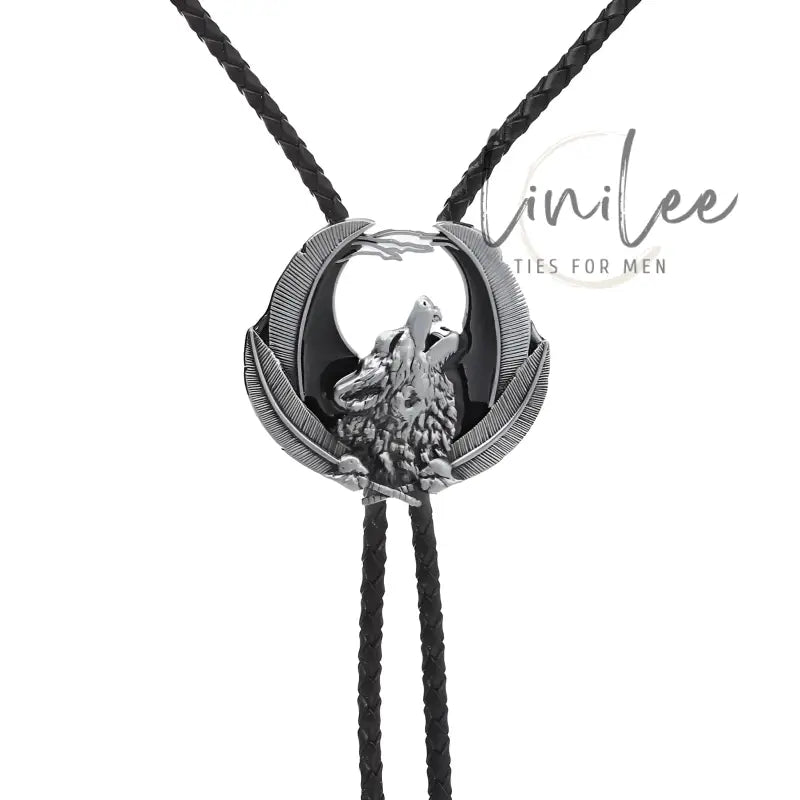 Wolf bolo tie.