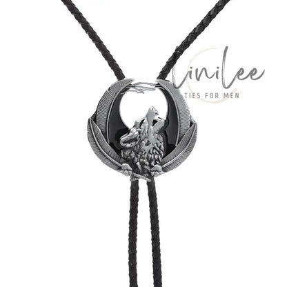 Wolf bolo tie.