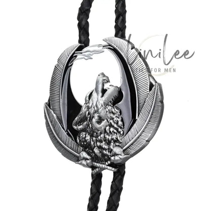 Wolf bolo tie.