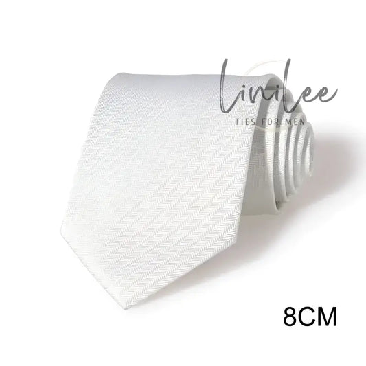 White patterned necktie.