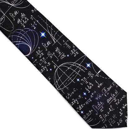 Math Genius Tie black white - linilee