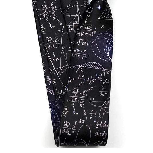 Math Genius Tie black white - linilee