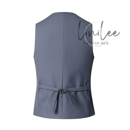 Gray suit vest back.
