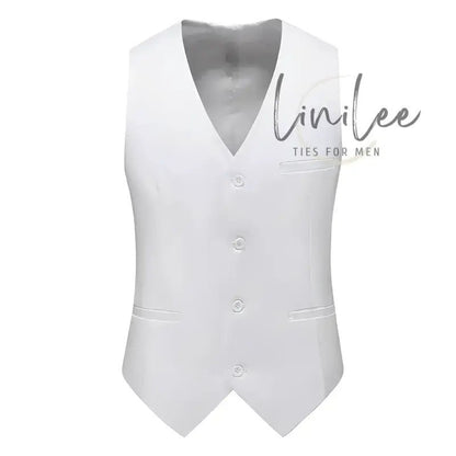 White buttoned vest.