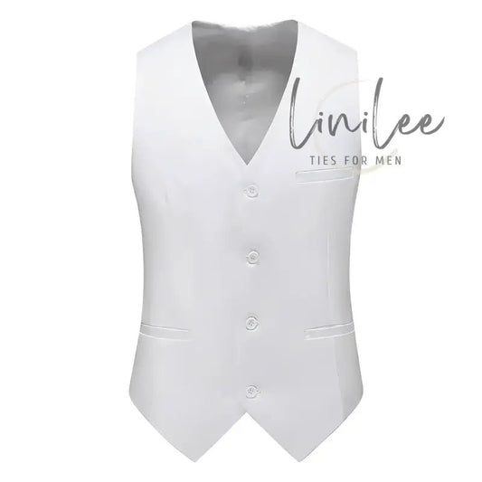 White buttoned vest.