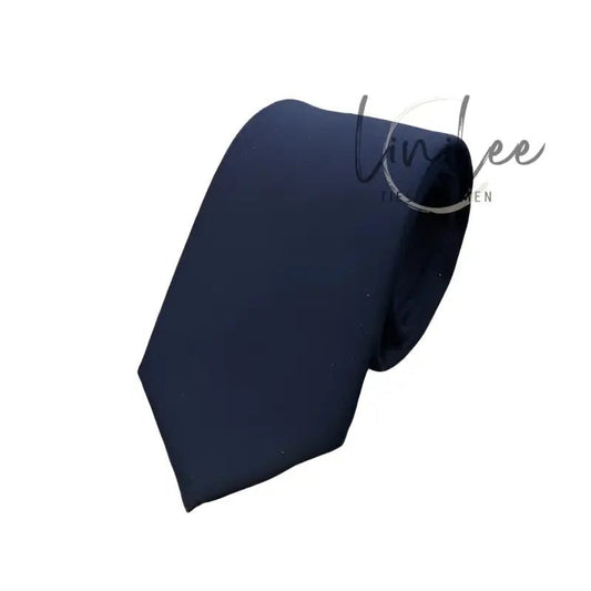 Navy blue necktie.
